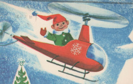 PAPÁ NOEL Feliz Año Navidad GNOMO Vintage Tarjeta Postal CPA #PKE032.A - Santa Claus