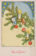 WEIHNACHTSMANN SANTA CLAUS Neujahr Weihnachten GNOME Vintage Ansichtskarte Postkarte CPSMPF #PKD949.A - Kerstman