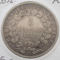France - 5 Francs Louis Napoléon Bonaparte 1852 A - 5 Francs