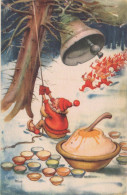 WEIHNACHTSMANN SANTA CLAUS Neujahr Weihnachten GNOME Vintage Ansichtskarte Postkarte CPSMPF #PKD769.A - Kerstman