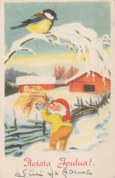 PÈRE NOËL Bonne Année Noël GNOME Vintage Carte Postale CPSMPF #PKD463.A - Kerstman