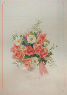 FIORI Vintage Cartolina CPSM #PBZ641.A - Flores