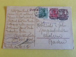 Entier Postal 15 Pfennig GERMANIA + Complément LAHR - Andere & Zonder Classificatie
