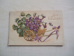 Carte Postale Ancienne En Relief 1907 SOUVENIR D'AMITIE - Autres & Non Classés