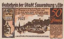 50 PFENNIG 1921 Stadt LAUENBURG AN DER ELBE Schleswig-Holstein DEUTSCHLAND #PD451 - [11] Local Banknote Issues