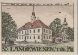 50 PFENNIG 1921 Stadt LANGEWIESEN Thuringia UNC DEUTSCHLAND Notgeld #PC023 - [11] Local Banknote Issues