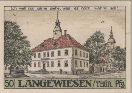 50 PFENNIG 1921 Stadt LANGEWIESEN Thuringia UNC DEUTSCHLAND Notgeld #PC022 - [11] Local Banknote Issues