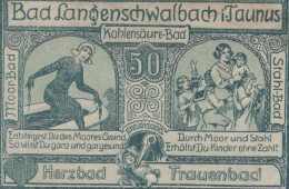 50 PFENNIG 1921 Stadt LANGENSCHWALBACH Hesse-Nassau UNC DEUTSCHLAND #PH767 - [11] Local Banknote Issues