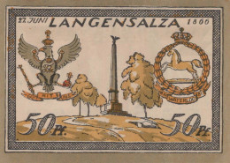 50 PFENNIG 1921 Stadt LANGENSALZA Saxony UNC DEUTSCHLAND Notgeld Banknote #PC009 - [11] Local Banknote Issues
