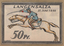 50 PFENNIG 1921 Stadt LANGENSALZA Saxony DEUTSCHLAND Notgeld Banknote #PF696 - [11] Local Banknote Issues