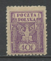 Pologne - Poland - Polen 1919 Y&T N°165 - Michel N°107 * - 40f Aigle National - Unused Stamps