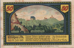 50 PFENNIG 1921 Stadt KRoLPA Saxony UNC DEUTSCHLAND Notgeld Banknote #PH648 - [11] Local Banknote Issues