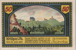 50 PFENNIG 1921 Stadt KRoLPA Saxony UNC DEUTSCHLAND Notgeld Banknote #PI002 - [11] Local Banknote Issues