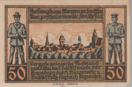 50 PFENNIG 1921 Stadt KREUZBURG Oberen Silesia UNC DEUTSCHLAND Notgeld #PH227 - [11] Local Banknote Issues
