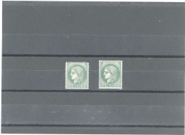 VARIÉTÉ- N° 375 -N** CERES 2F,50 VERT -TIMBRE PLUS COURT EN HAUTEUR ( +1 Ex NORMAL NON COMPTÉ) - Unused Stamps