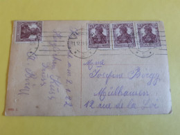 Entier Postal 4x15 Pfennig GERMANIA MANNHEIM Mulhausen 1921 - Other & Unclassified