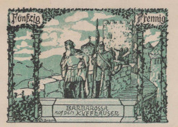 50 PFENNIG 1921 Stadt FRANKENHAUSEN Thuringia DEUTSCHLAND Notgeld #PD460 - Lokale Ausgaben