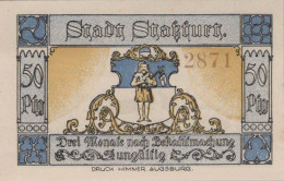 50 PFENNIG 1921 Stadt STASSFURT Saxony UNC DEUTSCHLAND Notgeld Banknote #PH309 - Lokale Ausgaben