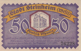 50 PFENNIG 1921 Stadt STEINHEIM IN WESTFALEN Westphalia UNC DEUTSCHLAND #PH964 - Lokale Ausgaben