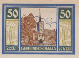 50 PFENNIG 1921 Stadt SCHAALA Thuringia UNC DEUTSCHLAND Notgeld Banknote #PH973 - Lokale Ausgaben