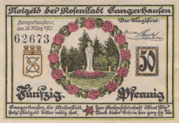 50 PFENNIG 1921 Stadt SANGERHAUSEN Saxony UNC DEUTSCHLAND Notgeld #PJ023 - Lokale Ausgaben