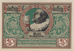 50 PFENNIG 1921 Stadt ROTHENBURG OB DER TAUBER Bavaria UNC DEUTSCHLAND #PI924 - Lokale Ausgaben