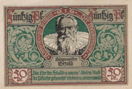 50 PFENNIG 1921 Stadt ROTHENBURG OB DER TAUBER Bavaria DEUTSCHLAND #PF682 - Lokale Ausgaben