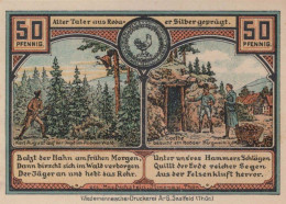 50 PFENNIG 1921 Stadt RODA BEI ILMENAU Thuringia DEUTSCHLAND Notgeld #PF395 - Lokale Ausgaben