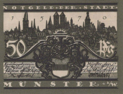 50 PFENNIG 1921 Stadt MÜNSTER IN WESTFALEN Westphalia UNC DEUTSCHLAND #PI757 - [11] Emissions Locales