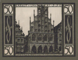 50 PFENNIG 1921 Stadt MÜNSTER IN WESTFALEN Westphalia UNC DEUTSCHLAND #PH969 - [11] Local Banknote Issues