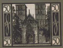 50 PFENNIG 1921 Stadt MÜNSTER IN WESTFALEN Westphalia UNC DEUTSCHLAND #PH966 - [11] Local Banknote Issues
