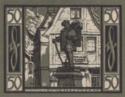 50 PFENNIG 1921 Stadt MÜNSTER IN WESTFALEN Westphalia DEUTSCHLAND Notgeld #PJ101 - [11] Local Banknote Issues