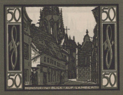 50 PFENNIG 1921 Stadt MÜNSTER IN WESTFALEN Westphalia DEUTSCHLAND Notgeld #PF891 - [11] Local Banknote Issues