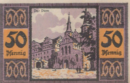 50 PFENNIG 1921 Stadt MERSEBURG Saxony DEUTSCHLAND Notgeld Banknote #PF695 - Lokale Ausgaben