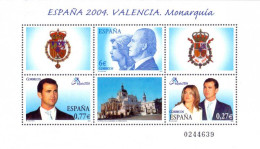 Spain Espagne Spanien 2004 Royal Dynasty Monarchy Set Of 3 Stamps In Block MNH - Blokken & Velletjes