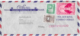 Postzegels > Amerika > Venezuela Aangetekende Luchtpostbrief  Met 5 Postzegels (17784) - Venezuela
