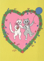 CAT KITTY Animals Vintage Postcard CPSM Unposted #PAM328.GB - Cats
