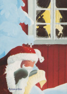 SANTA CLAUS CHRISTMAS Holidays Vintage Postcard CPSM #PAK190.GB - Kerstman