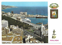 Malaga - 1973 - Vista Parcial Aérea Y El Puerto # 10-20/12 - Málaga