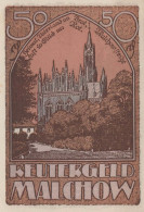 50 PFENNIG 1922 Stadt MALCHOW Mecklenburg-Schwerin UNC DEUTSCHLAND #PI513 - Lokale Ausgaben