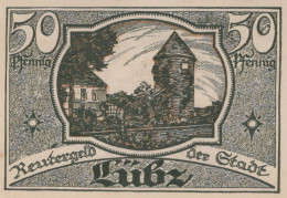 50 PFENNIG 1922 Stadt LÜBZ Mecklenburg-Schwerin DEUTSCHLAND Notgeld #PJ128 - [11] Emissioni Locali
