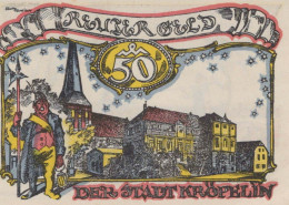50 PFENNIG 1922 Stadt KRoPELIN Mecklenburg-Schwerin UNC DEUTSCHLAND #PI617 - [11] Emissions Locales
