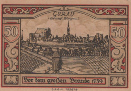 50 PFENNIG 1922 Stadt GUHRAU Niedrigeren Silesia UNC DEUTSCHLAND Notgeld #PD096 - [11] Local Banknote Issues