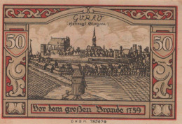 50 PFENNIG 1922 Stadt GUHRAU Niedrigeren Silesia UNC DEUTSCHLAND Notgeld #PD091 - [11] Local Banknote Issues