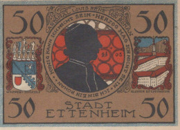 50 PFENNIG 1922 Stadt ETTENHEIM Baden DEUTSCHLAND Notgeld Banknote #PF430 - [11] Emisiones Locales