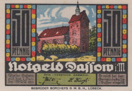 50 PFENNIG 1922 Stadt DASSOW Mecklenburg-Schwerin UNC DEUTSCHLAND Notgeld #PA428 - [11] Emisiones Locales