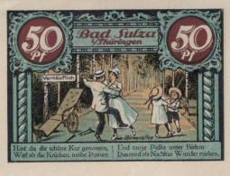 50 PFENNIG 1922 Stadt BAD SULZA Thuringia UNC DEUTSCHLAND Notgeld #PI042 - [11] Emisiones Locales