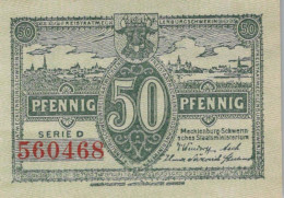 50 PFENNIG 1922 MECKLENBURG-SCHWERIN Mecklenburg-Schwerin UNC DEUTSCHLAND #PI739 - Lokale Ausgaben