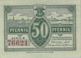 50 PFENNIG 1922 MECKLENBURG-SCHWERIN Mecklenburg-Schwerin UNC DEUTSCHLAND #PI609 - [11] Emisiones Locales