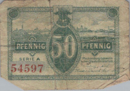 50 PFENNIG 1922 MECKLENBURG-SCHWERIN Mecklenburg-Schwerin DEUTSCHLAND #PG439 - Lokale Ausgaben